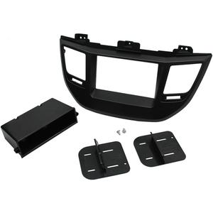 Scosche HY1635SB Compatible with 2016-18 Hyundai Tucson ISO Double Din w/Pocket Dash Kit; Silver Small