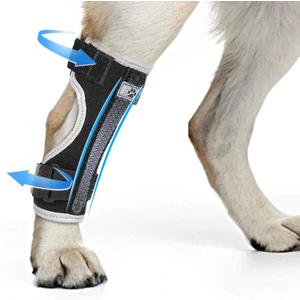 Marnonsis Dog Back Leg Braces, Supportive Dog Hock Brace for Rear Leg Stability & Pain Relief, Breathable Wrap Used for Canine Arthritis, Sprains, Post-Surgery Joint Recovery, Dark Black L
