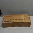 Forbena Gold Floating Shelves for Wall Decor Set of 3, Bathroom Shelves Over Toilet, Modern Display Wall Shelf with Guard Rail for Living Room Bedroom Organizers and Storage - White and Gold (17 Inch)