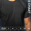 Men's Short Sleeve Crew Neck T-Shirt, S - 3XL with Modern Cut (Black, M)