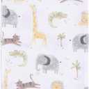 Gerber Unisex Baby 100% Cotton Flannel Receiving Blankets 30x30 Inches (Pack of 4), Animals + Geos Neutral, One Size