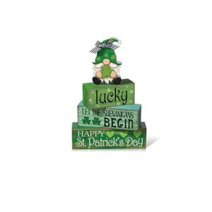 Moucuny 4 Pcs St. Patrick's Day, Wooden
Sign for Home Decor