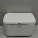 MUEE Hanging Compost Bin [1.3 Gal Solo Size] Food Scraps Collector with Slide Lid - Under Cabinet Small Trash Can for Coffee Station, RV & Studio Apartment - Matte White