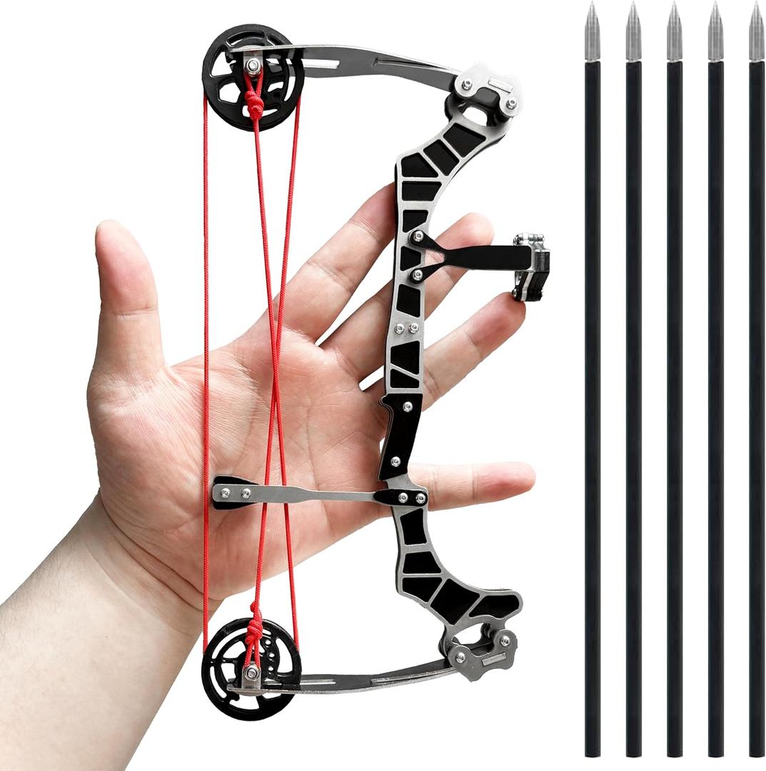 Archery Bow Set Left and Right Hand Compound Bow Hunting Bow Metal Material Catapult RH/LH for Practice Archery