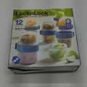 LOCK & LOCK LocknLock Easy Essentials Twist Two Way Container Food Storage Bin, BPA-Free/Dishwasher Safe, 12-Piece Set, Clear