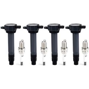 UF557 Ignition Coil Pack and Iridium Spark Plugs Compatible with Dodge Avenger Journey Caliber, Chrysler Sebring Cirrus, Jeep Compass Patriot 2.0L 2.4L, Replace# GN10346, 5C1644, 4606824AB