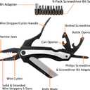 17-in-1 Multitool with Pliers, Screwdrivers, Bottle Opener, Durable Stainless Steel Pocket Knife for Men & Women, Perfect for Camping Hiking Survival Christmas Gifts for Dads, Husbands, Grandpas