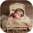 Coberllus Newborn Photography Wrap | Starry Wrap Blanket for Baby Photo Props | 15.74 X 62.99 inch Newborn Photo Shoot (Gold)