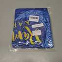 Ramadan Round Fitted Tablecloth with Elastic Edge Waterproof Washable Gold Moon Star Table Cloth Fit 44"-48" Round Table Cover Eid Mubarak Decor for Kitchen Dining Picnic Outdoor Party (Blue)