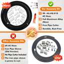 26PCS 9.5ft Air Conditioning Hose and Fitting Kit Includes 9.5ft #6#8#10 AC Hoses and #6#8#10 AC Fittings and pipe cutter