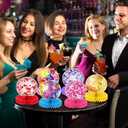 12PCS Disco Ball Centerpieces Disco Ball Party Decorations Colorful Disco Ball Table Decor 70s 80s Theme Music Party Honeycomb Centerpieces for Party Birthday Supplies