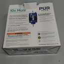 PUR Plus Horizontal Faucet Mount Filtration System with 3-in-1 Lead Reducing Filter, Water Filter for Sink, Lasts 100 Gallons, Compatible with Sinks with External Aerators, Metallic Grey