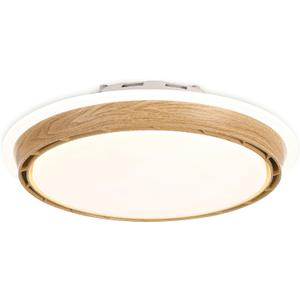 20.07" Bladeless Fandelier Ceiling Fan with Light  Dimmable LED, 3 Color Temperatures, 6 Wind Speeds, Remote & App Control (Brown)