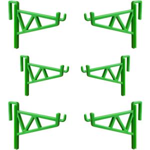 6 Pack Beehive Frame Holder, Frame Perch Beekeeping Hive Stand for Honey Harvesting & Inspection Beekeeping Frame Support Bracket Beekeeping Supplies Tool for Different Hive Sizes, Green