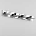 SineRise LED Modern Bathroom Vanity Light Fixtures (4-Light, 30-Inch), Chrome Modern Acrylic Bathroom Wall Lighting Fixtures Over Mirror (Cool White 6000K) (4-Light, 30-Inch, Chrome- Non-dimmable)