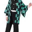 Cosplay Costume Coslpay Outfit for Halloween Kids Adult(green,adult XXL)