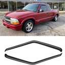 Window Visor for 1994-2004 Chevy S10/GMC Sonoma, 1995-2005 S10 Blazer/S15 Jimmy, Rain Guards Shields Vent Deflector Shade Wind Dark Smoke for 1996-2000 Isuzu Hombre, Tape-On, 2PCS
