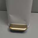 CEROELDA Small Bathroom Trash Can with Lid Soft Close-5L/1.3 Gal Stainless Steel Garbage Can-Step Pedal Wastebasket Slim Trash Bin for Office, Bedroom, Toilet, Live Room-White