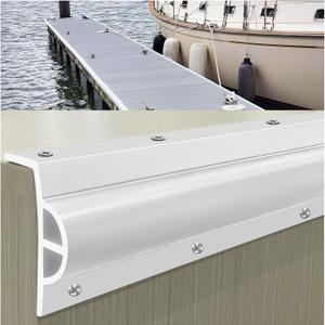 10 Pack Dock Edging Side Gard, 20 Feet Dock Guard with Heavy Wall Sections for Greater Protection – Commercial Grade Double Molded Material (White)