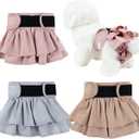 wegreeco Dog Diapers Female (3 Pack), Highly Absorbent Puppy Doggie Dog Diapers for Female Dogs Period, Washable Doggy in Heat, Small Medium Large Size (Small)