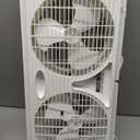 Seasons Comfort Twin Window Fan, Reversible Airflow Control, 9 Inch, 2 Speeds, Expandable, Exhaust, Dual Fan - Ideal for Home, Kitchen, Bedroom & Office, 11.5" H x 22.5" W x 6" D