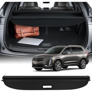 SCITOO Cargo Cover for 2019-2024 Fit for Cadillac XT4 2.0L Retractable Rear Trunk Cargo Shade Luggage Security Cover Shielding Waterproof
