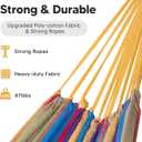 SUNCREAT Outdoor Double Hammock, Portable Tree Colorful Hammock, Colorful Stripes