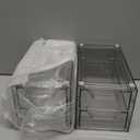 Desk Organizer Drawer Office Storage: 4 Plastic Drawers Organizers for Small Accessories, Clear Box for Stationery Supplies Organization, Storage Acrylic Bins Holder for Classroom Table