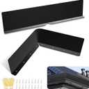 Rain Diverter Roofing Gutter Guards, 1 Pack 15.7 x 3.54 x 0.74 Inches Gutter Splash Guard Valley Downspout Roof Foldable Drip Guard for Corner House (Black)