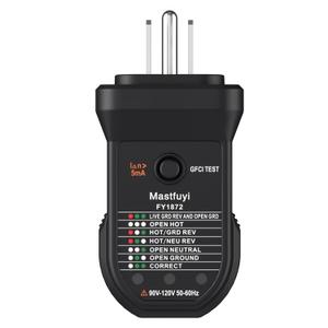 Outlet Tester, Receptacle Tester for Standard 3-Wire 120V Electrical Receptacles, Socket Tester for GFCI/Standard North American AC Electrical Outlets, Detects Common Wiring Problems