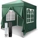 VINGLI 6.5x6.5 Pop Up Canopy Tent with Sidewalls, Outdoor Gazebo Canopy Tent, Patio Event Tents Outdoor Event Shelter for Parties (Green)