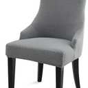 Liykimt Stretch Wingback Side Chair Slipcover-Accent Chair Cover Jacquard with Arm,Washable Upholstered Arm Dining Chair with Nailed Trim Protector for Dining Living Room (Count of 1, Gray/Jacquard)