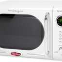 Nostalgia Retro Compact Countertop Microwave Oven - 0.7 Cu. Ft. - 700-Watts with LED Digital Display - Child Lock - Easy Clean Interior - White