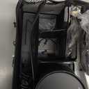 17 in 1 Black Desk Organizers and Accessories Set, 3 Office Desk Supplies Storage Organization, 4 Pens, Stapler, Staples & Remover, Tape & Dispenser, Scissors, Ruler, Clips, Hole Punch, Back to School