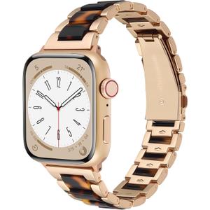 CRIS-BAND Resin Bands Compatible with Apple Watch Series 11/10/9/8/7 Bands 46mm 45mm 44mm 42mm 41mm 40mm for Women, Strap for iWatch Ultra 3/2 49mm Series 6/5/4/3/2/1/SE3 Slim Bracelet Wristband