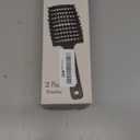 Boar Bristle Hair Brush 2 Pack, HIPPIH Wet & Dry No Pull Curved Vented Hair Brush, Styling Magical Detangler Brush for Kids & Men, Hairbrush for Women Can Adds Shine & Smooth Curly Thick Hair (Black & Gold)