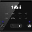 [Upgraded] 1Mii Bluetooth 5.3 Transmitter for TV to 2 Wireless Headphones/Speakers, 100ft Long Range Bluetooth Adapter for TV w/Volume Control, Optical/USB/AUX/RCA Audio Inputs, aptX Adaptive & HD