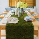 71" x 12" Dried Moss Table Runner Green Moss Sheet Roll for Crafts Preserved Moss Mat for Table Decoration Green Moss for Fairy Wedding Party Woodland Garden Decor