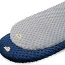 BlueSnail Soft and Strechy Minky Bassinet Fitted Sheet, Cradle Sheets for Bassinet Pad/Mattress 2pk (Bassinet, Navy+Gray)