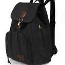 Canvas Fashion Backpacks Purse Casual Outdoor Shopping Daypacks Sports Rucksack Hiking Travel Multipurpose Bag Black