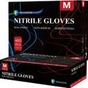 PROMEDIX P Nitrile Disposable Gloves, 4mil-100 Count, Gloves Disposable Latex Free, Powder Free for Cooking, Household, Food Safe (Medium), 4 Pack 