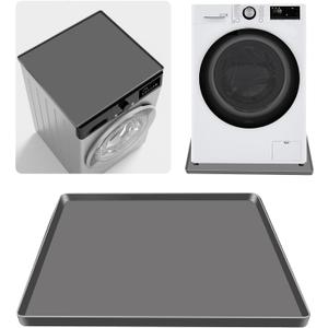 Mini Fridge Mat, 24''x24'' X0.8'' Mini Fridge Drip Trays Mat for Carpet Floor, Under Refrigerator Mat AC Conditioner Drip Pan, Silicone Mat for Refrigerators, Washing Machines, Dryers, Wine Coolers