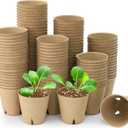 120 Packs 3.15 Inch Peat Pots, Biodegradable Pots for Seedlings with Drainage Holes, Herb Seed Starter