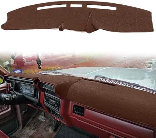 Yiz Dash Cover Mat Custom Fit for Ford F100 F150 F250 F350 Bronco 1980 1981 1982 1983 1984 1985 1986 Dashboard Cover Pad Carpet Protector(80-86 Dark Brown) J71