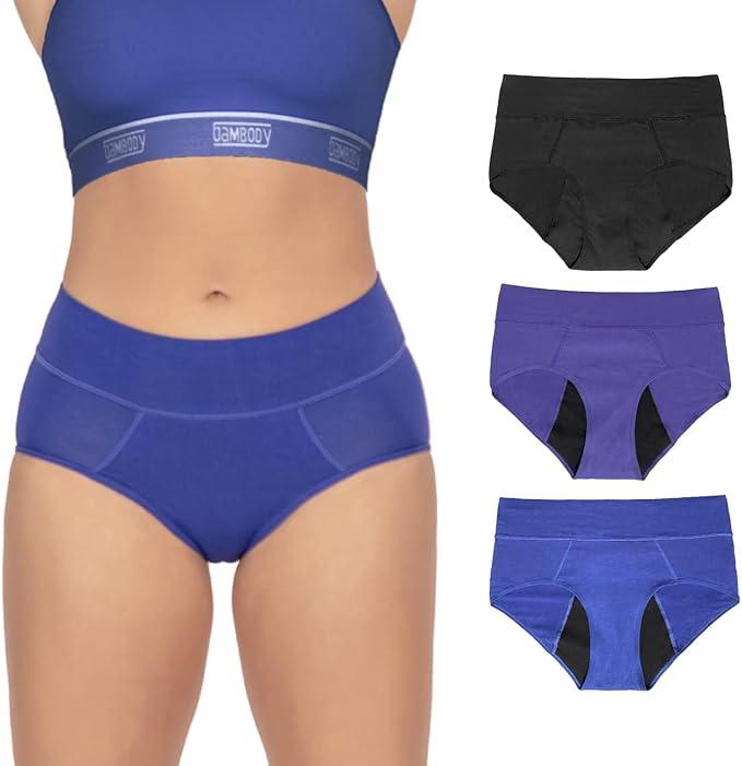 Bambody Absorbent Panties, Period Underwear for Women and Teens - All-Day Long - Overnight Protection- Postpartum, Leakproof (X-Large, 3 Pack) Bambody Absorbent Panties, Period Underwear for Women and Teens - All-Day Long - Overnight Protection- Postpartum, Leakproof (X-Large, 3 Pack)