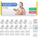 Eco Baby Magnetic Cabinet Locks for Babies - Magnetic Baby Proofing Cabinet Locks, Child Locks for Cabinets Drawers Doors for Back to School - Easy Installation No Tools Required (12 Pack and 2 Keys)