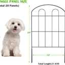20 Pack Decorative Garden Fence Outdoor - 24in H x 22ft L Rust-Proof Coated Wrought-Iron Panels, Foldable Landscape Border for Patio Flower Beds, Animal Barrier & Yard Decor