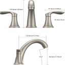 Bathroom Sink Faucet, Faucet for Bathroom Sink, Widespread Brushed Nickel Bathroom Faucet 3 Hole with Stainless Steel Pop Up Drain and cUPC Lead-Free Hose - (Brushed Nickel)