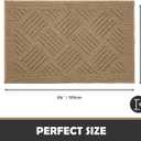 Door Mat Indoor Doormat,Front Back Door Mats Non Slip Entrance Rugs Rubber Backing,Inside Doormats for Entryway Low-Profile Absorbent Resist Dirt Floor Mats Washable Brown 24"x36"