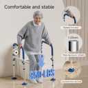 Loyoda Toilet Safety Rails for Seniors,Height-Adjustable Toilet Frame Width-Adjustable Toilet Handles Toilet Rail Provides Support for Seniors Pregnant Disabled